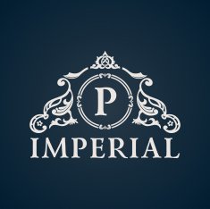Calligraphic Vintage emblem Imperial art