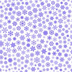 Seamless pattern of snowflakes blue on white N2