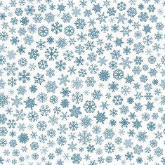 Seamless pattern of snowflakes blue on white N3