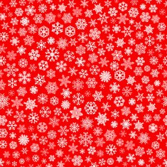 Seamless pattern of snowflakes white on red N2