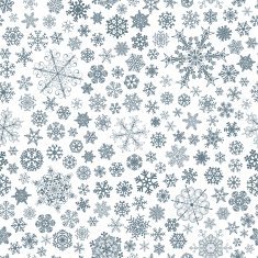 Seamless pattern of snowflakes blue on white N4