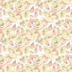 Seamless pattern with delicate flowers Watercolor background 5 Vector N2