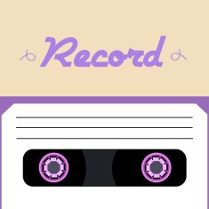 old vintage audio tapes icon