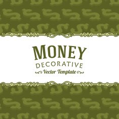 Vector decorating design made of isometric dollar symbols