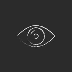 Eye icon drawn in chalk N2