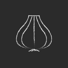 Garlic icon drawn in chalk N3
