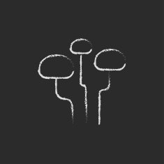 Mushroom icon drawn in chalk N5
