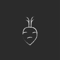 Beet icon drawn in chalk N2