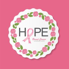 Breast cancer awareness pink ribbon Vector Illustration N5