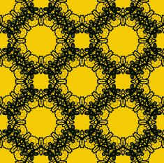 Old vintage wallpaper ornament of stylized flowers