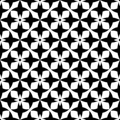 Black and white geometric seamless pattern abstract background N32