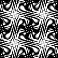 Black and white seamless pattern wave line style N10