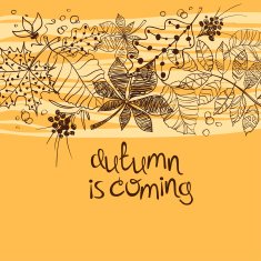 Sketch Patterned Autumn Leaves Concept