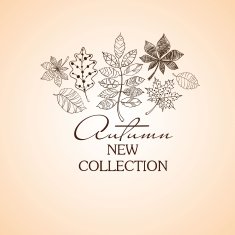 Sketch Patterned Autumn Leaves Concept N2