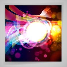 Round place for your text and abstracts dynamic elements