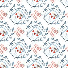 Christmas pattern with polar bears