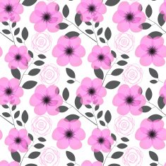 Floral Seamless Pattern Background Vector illustration N12