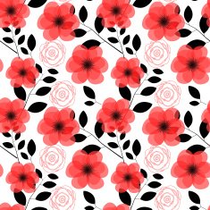 Floral Seamless Pattern Background Vector illustration N13