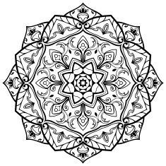 Sketch of beautiful mandala N2