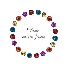 Floral wreath from beautiful colorful flowers