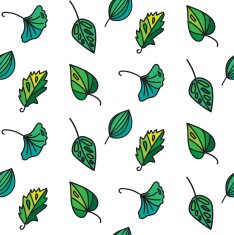 Vintage leaves seamless pattern N2