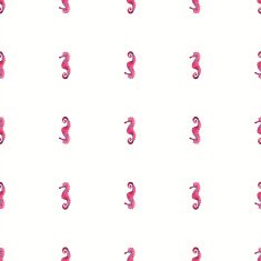 watercolor seahorse seamless ornament pattern illustration