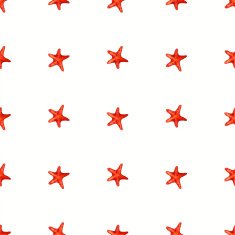 starfish watercolor seamless ornament pattern illustration