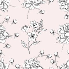 Seamless pattern with peony11-08
