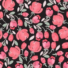 cute watercolor flowers seamless textile pattern N2