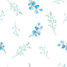 Watercolor flower seamless pattern N3