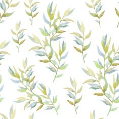 Watercolor flower seamless pattern N4