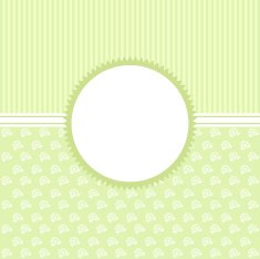 Invitation cards in an vintage-style green