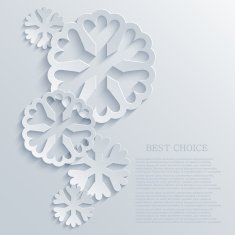 Vector modern snowflakes light background N2
