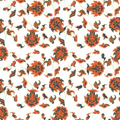 ethnic flowers seamless vector pattern N16