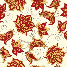 Floral Paisley Pattern Seamless Asian Textile Background N5