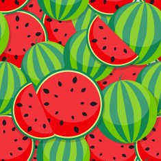 Seamless Pattern Background from watermelon Vector Illustration N2
