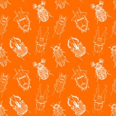 Nice beetles vector pattern