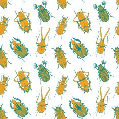 Nice beetles vector pattern N2