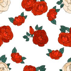 Seamless pattern with roses N66