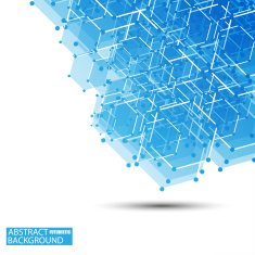 Abstract light blue hexagonal background N2