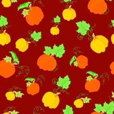 pattern of colorful pumpkins