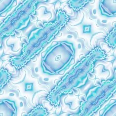 Kaleidoscopic ornate background Seamless pattern in blue