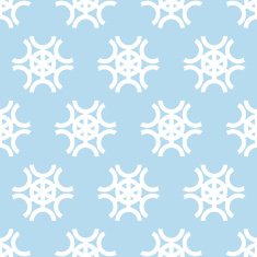 Snowflakes on blue background seamless pattern Winter Vector or