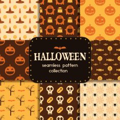 Halloween Seamless Pattern Collection