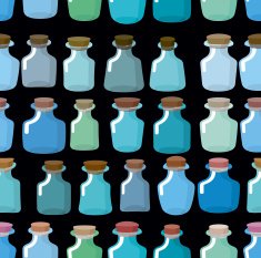 Research laboratory bottles seamless pattern Vector background N2