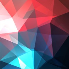 abstract background consisting of red blue white triangles