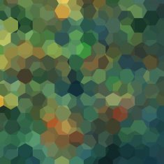 abstract background consisting of green brown hexagons