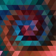 abstract background consisting of green blue brown black triangles