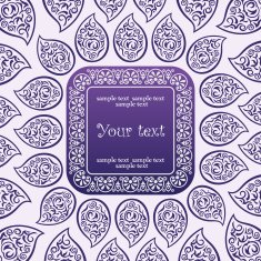 Vector Ornate blue frame and background