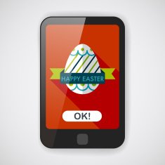 easter egg flat icon with long shadow eps10 N17